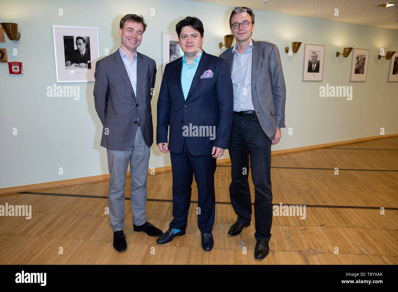 Siegwald Bütow, Cristian Măcelaru, Christoph Stahl beim Photocall im Funkhaus Wallrafplatz WDR-am. Köln, 14.05.2019 Banque D'Images