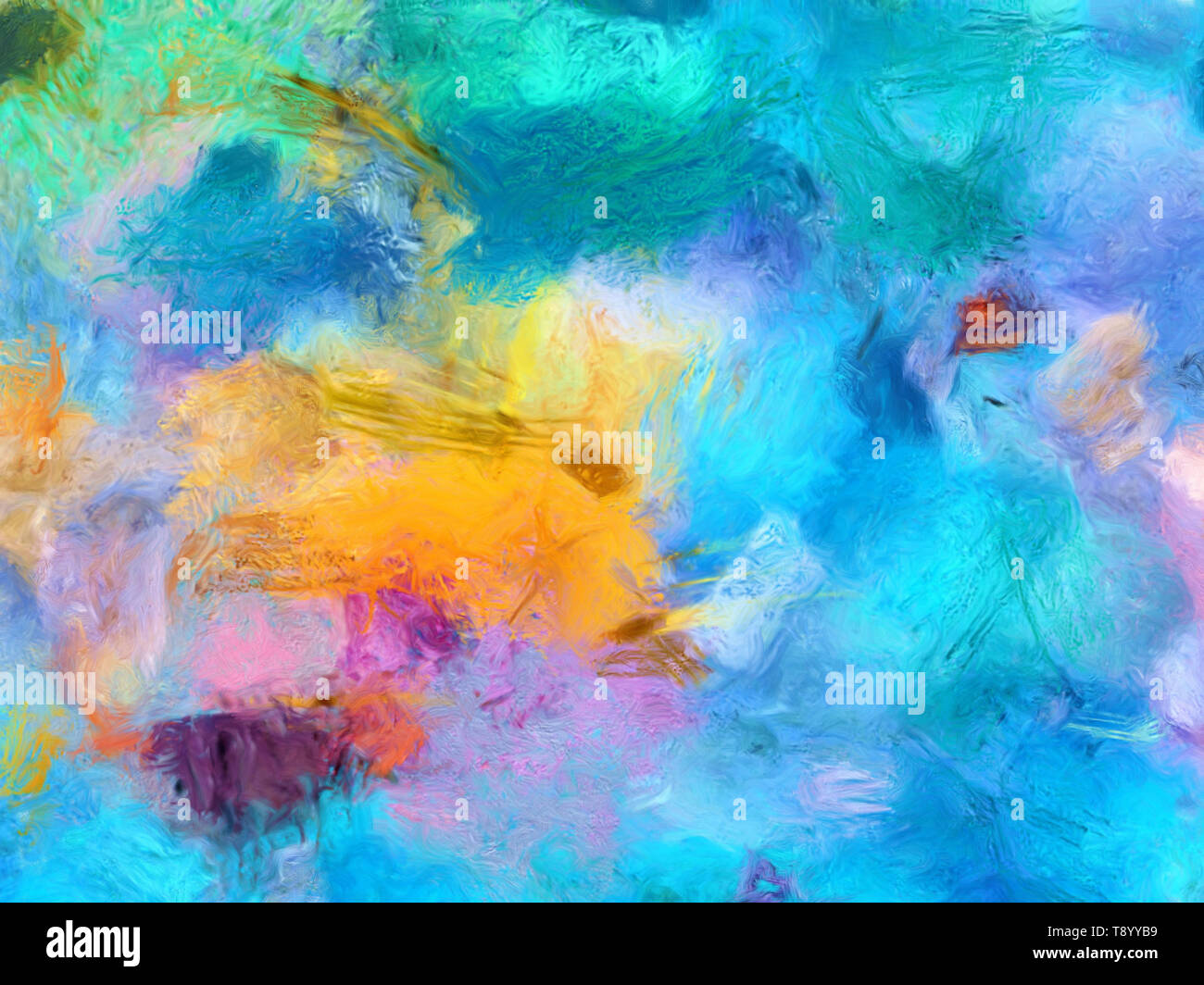 Résumé Contexte contemporain. Aquarelle texture pattern. Style de peinture à l'huile. Stock. Digital design art de l'impressionnisme. Artistique dessiné à la main. Ar Banque D'Images