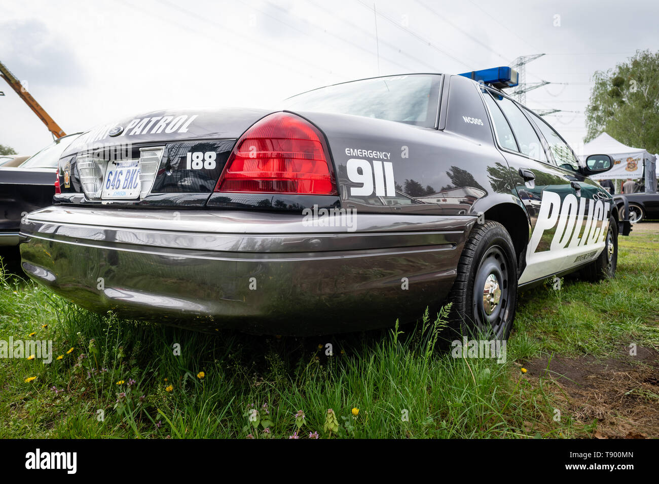 BERLIN - 27 avril 2019 : spécial car Ford Crown Victoria Police Interceptor P71, 2004 Banque D'Images