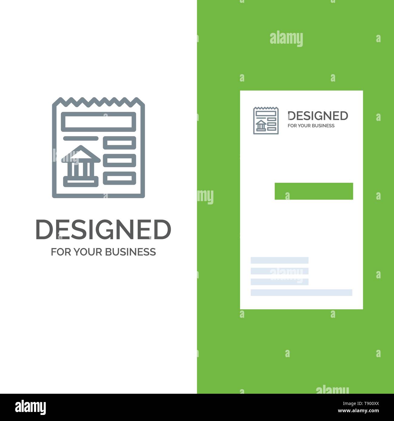 Document de base, l'assurance-chômage, banque, conception de logo gris de carte de visite et Illustration de Vecteur