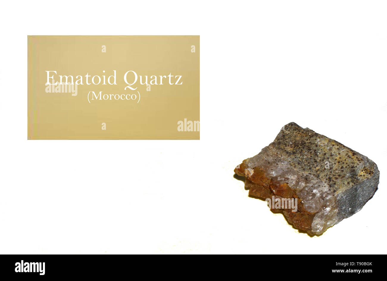 Ematoid de quartz Maroc close-up Banque D'Images
