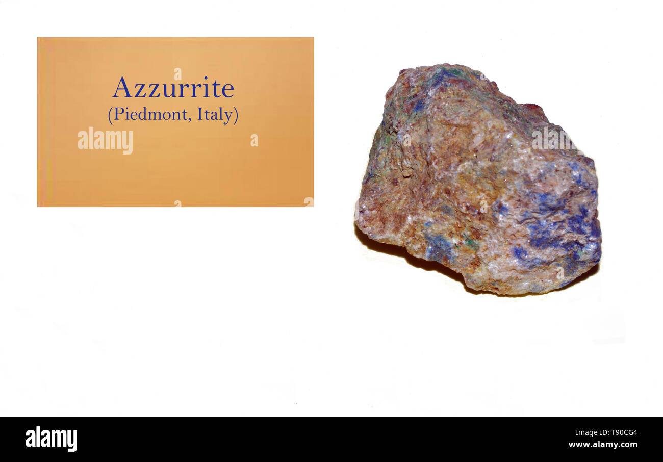 Azzurrite rock du Piémont (Italie), close-up Banque D'Images