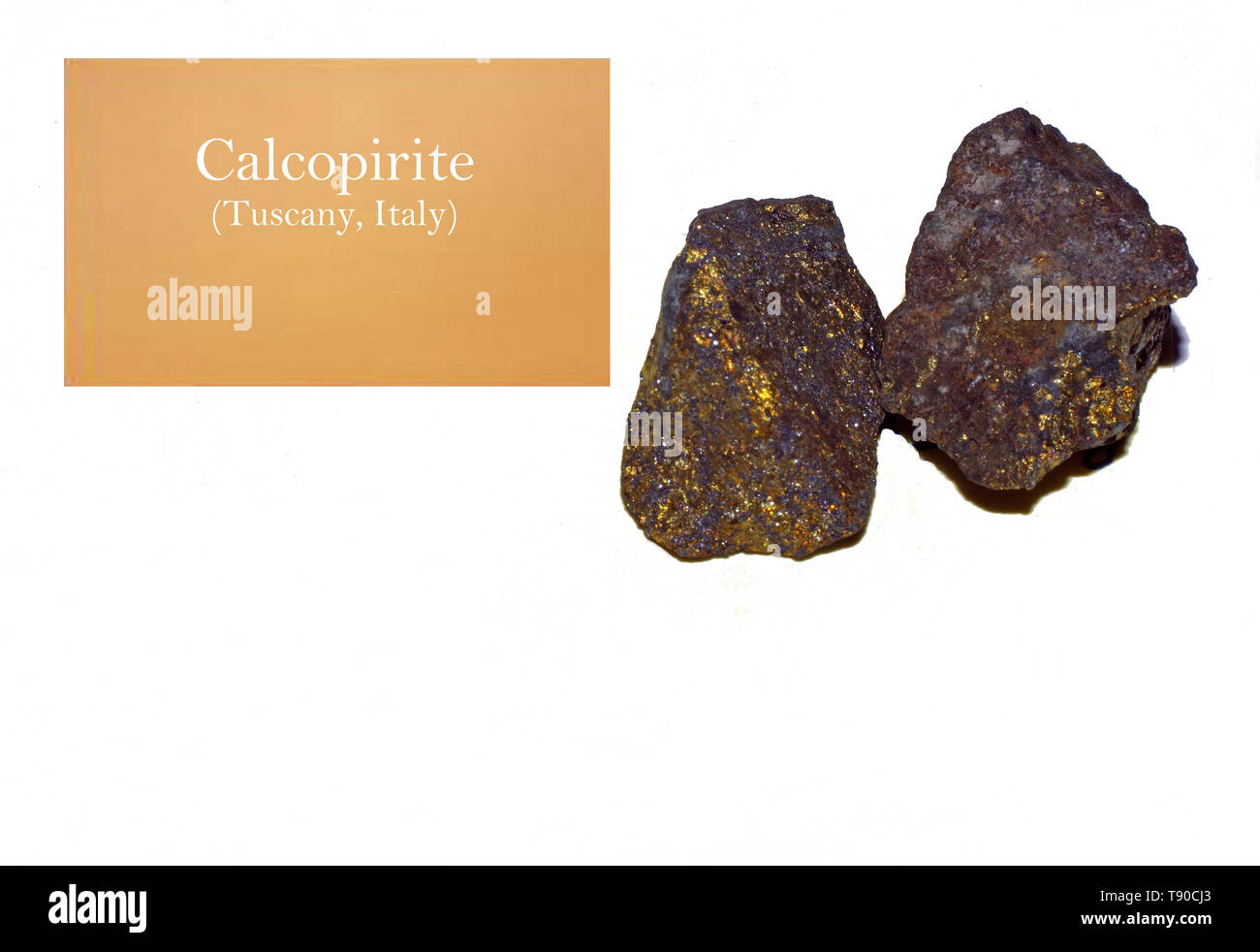 Calcopirite rock du Maroc close-up Banque D'Images