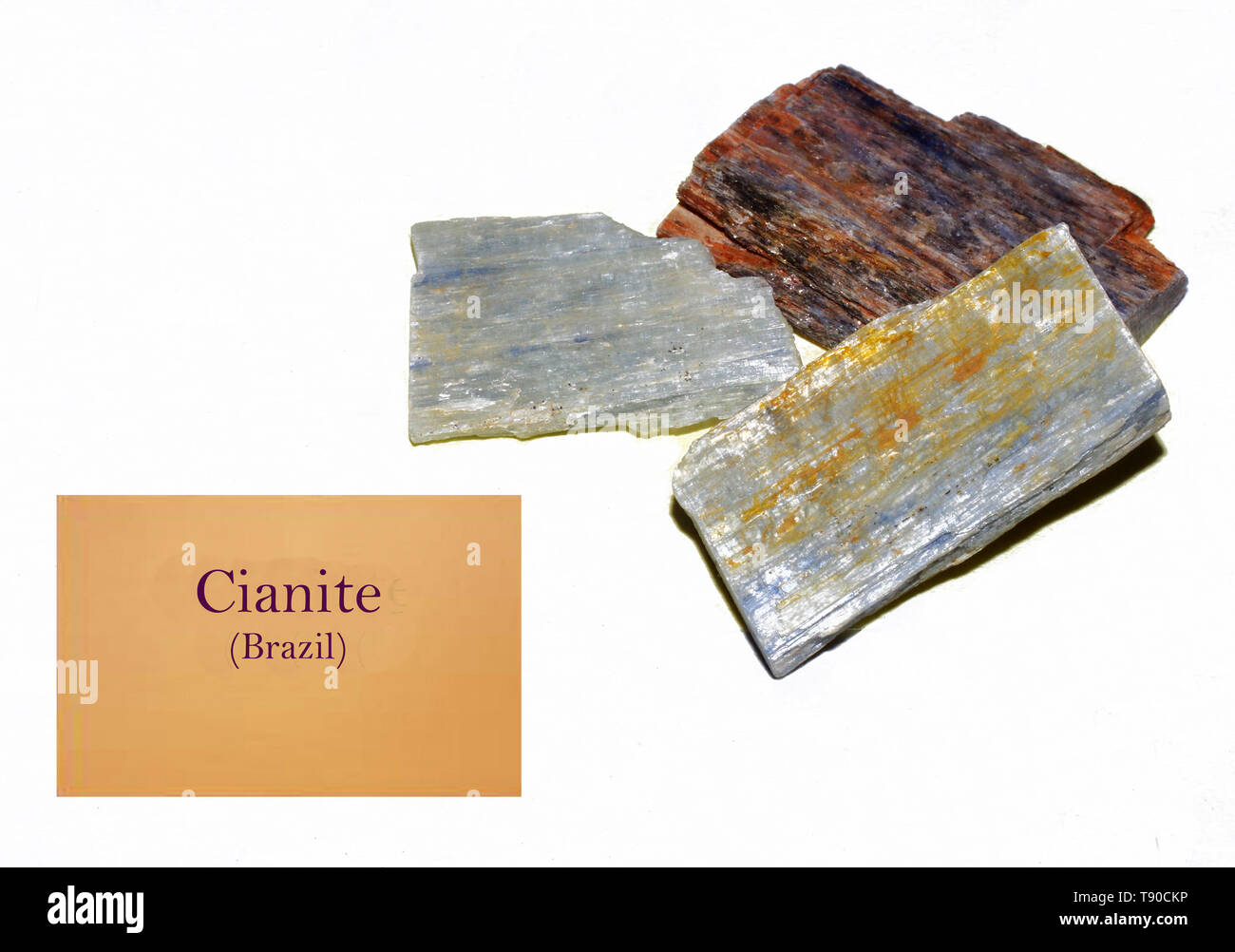 Cianite rock du Brésil close-up Banque D'Images