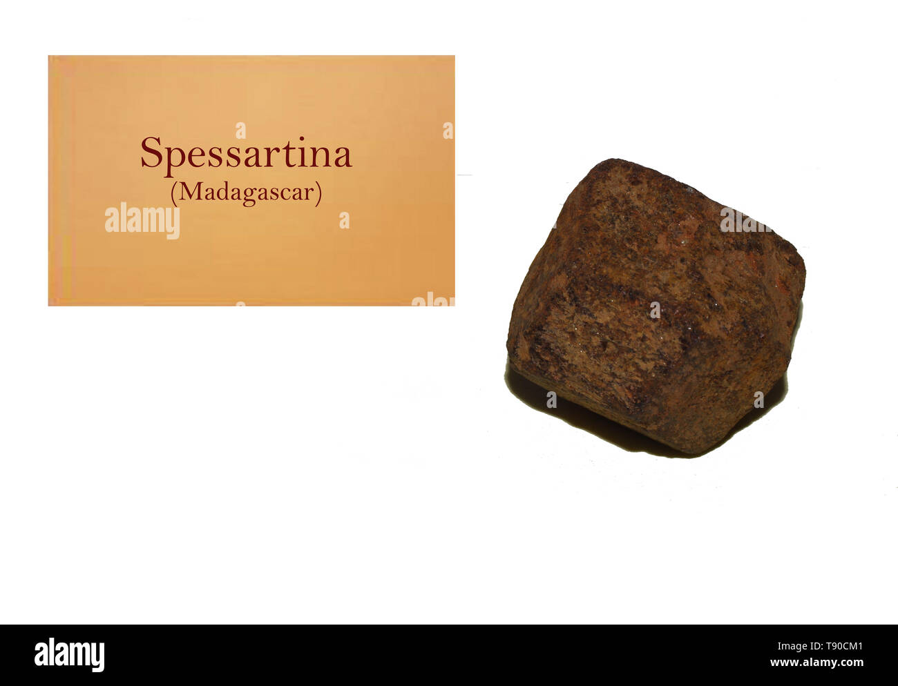 Spessartina rock de Madagascar close-up Banque D'Images