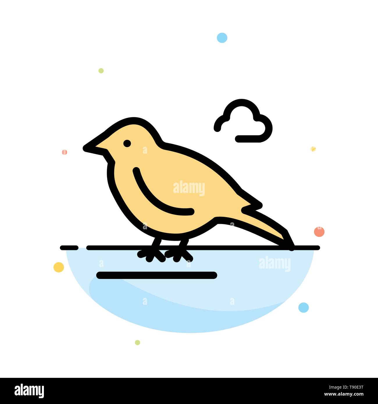 Bird, britannique, petite, Sparrow Résumé modèle Icône Couleur Télévision Illustration de Vecteur