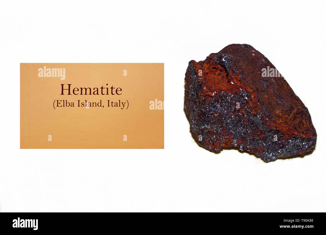 L'hématite rocher de l'île d'Elbe (Italie), close-up Banque D'Images