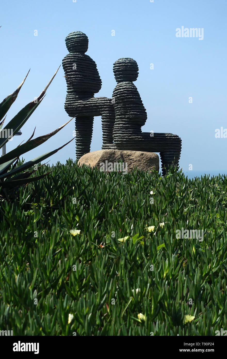 Sculptures d'Israël Tel Aviv Beach Banque D'Images