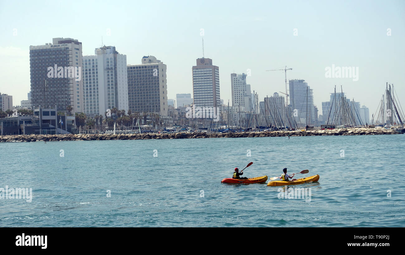 Israël Tel Aviv Beach Banque D'Images