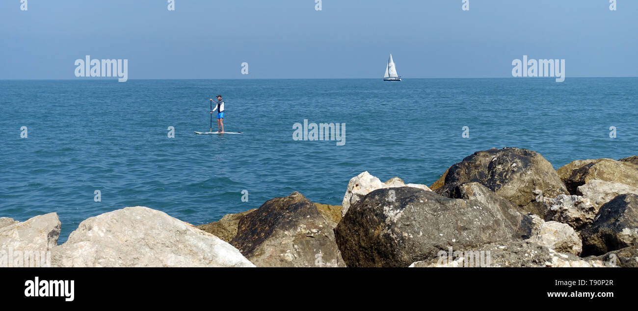 Israël Tel Aviv Beach Banque D'Images