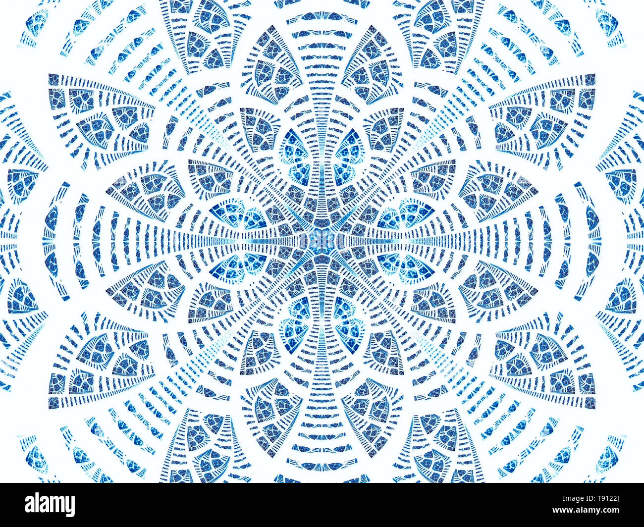 Abstract fractal flower ou mandala - création numérique libre Banque D'Images