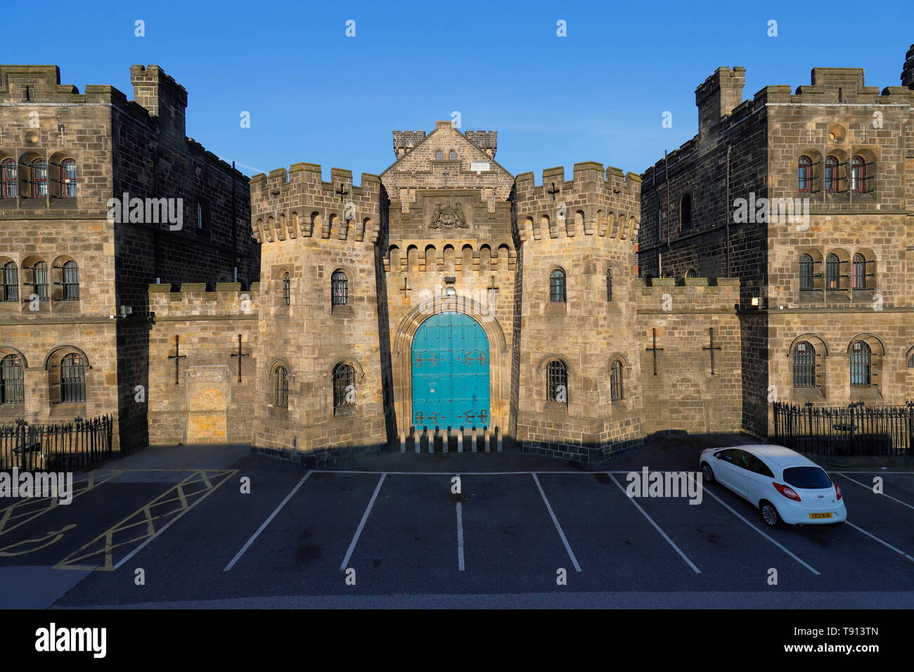 Armley Prison de Leeds qui est un bâtiment classé Grade II, qui abrite les prisonniers célèbres tels que Peter Sutcliffe et Charles Bronson. Banque D'Images