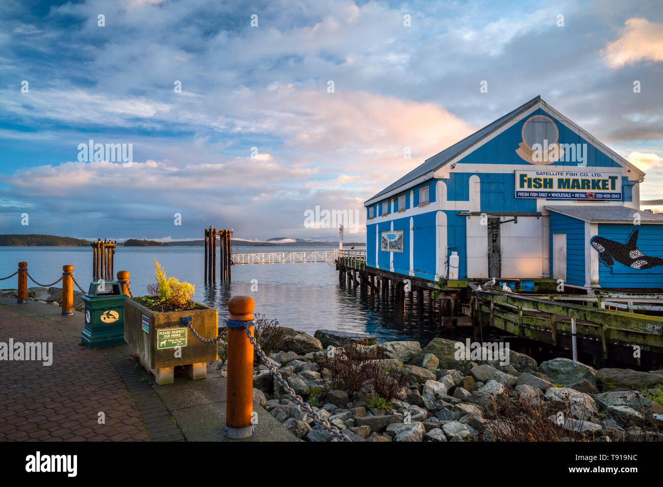Le centre-ville de Sidney, île de Vancouver, BC, Canada Banque D'Images