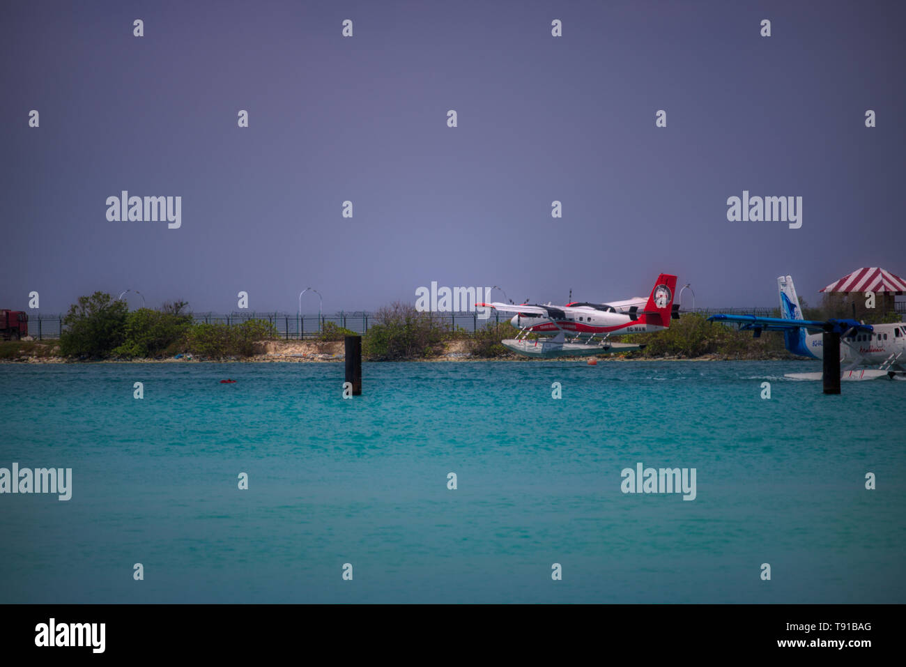 Cette photo montre l'ancien mais en état de navigabilité, les Maldives d'hydravions. La photo a été prise à l'aéroport de Male Banque D'Images