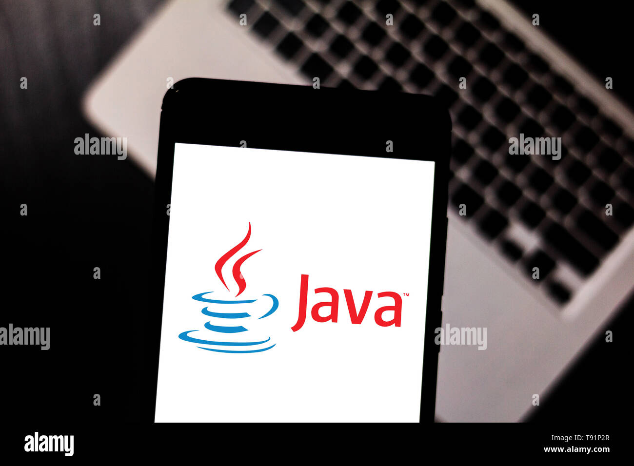 14 mai 2019 - GlÃ³Ria de Dourados, Mato Grosso do Sul, Brésil - Dans cette photo illustration le logo Java vu affichée sur un smartphone. Credit : Rafael Henrique/SOPA Images/ZUMA/Alamy Fil Live News Banque D'Images