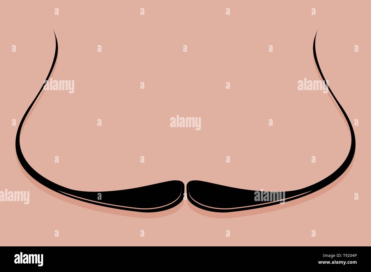 Icône Moustache scénario dans le style de Dali Illustration de Vecteur