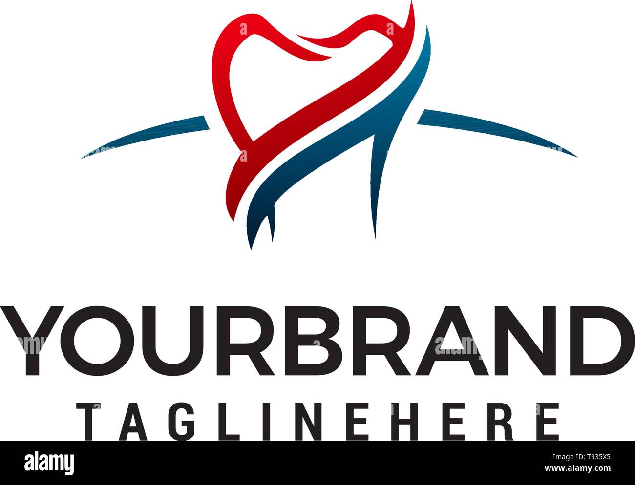 Soins dentaires concept design de logo template vector Illustration de Vecteur