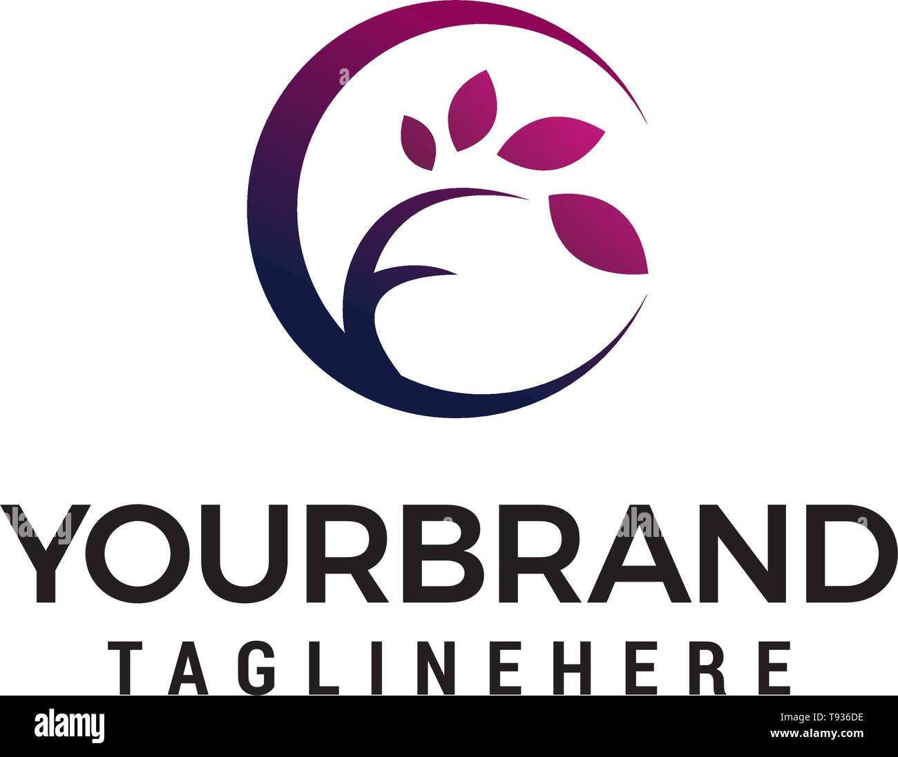 Feuille d'arbre concept design de logo template vector Illustration de Vecteur Feuille d'arbre concept design de logo template vector Illustration de Vecteur