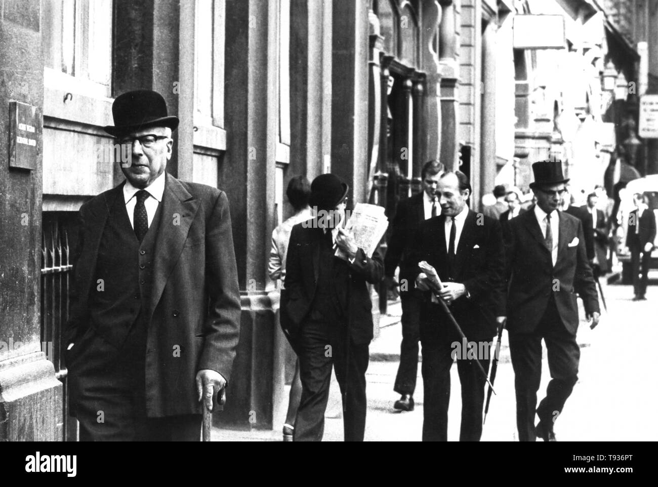 Des hommes d'affaires de la ville, Londres, Royaume-Uni, 1970 Banque D'Images