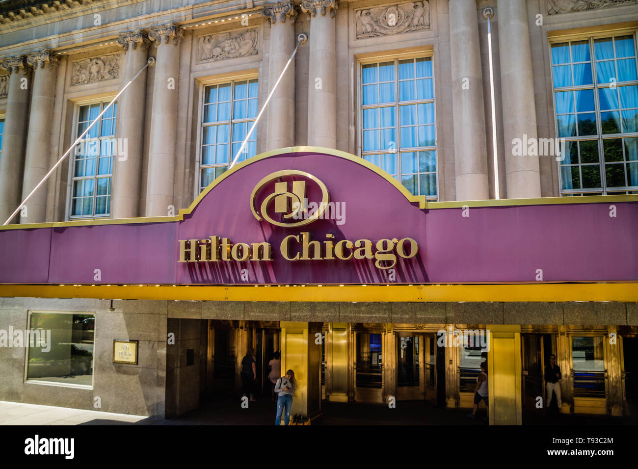 Chicago, Illinois, USA - 8 juillet 2018 : La célèbre Hilton Suites Chicago Banque D'Images