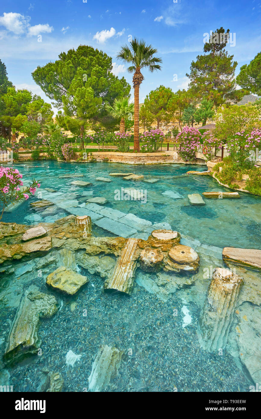 - Pamukkale, Turquie piscine Cléopâtre Banque D'Images