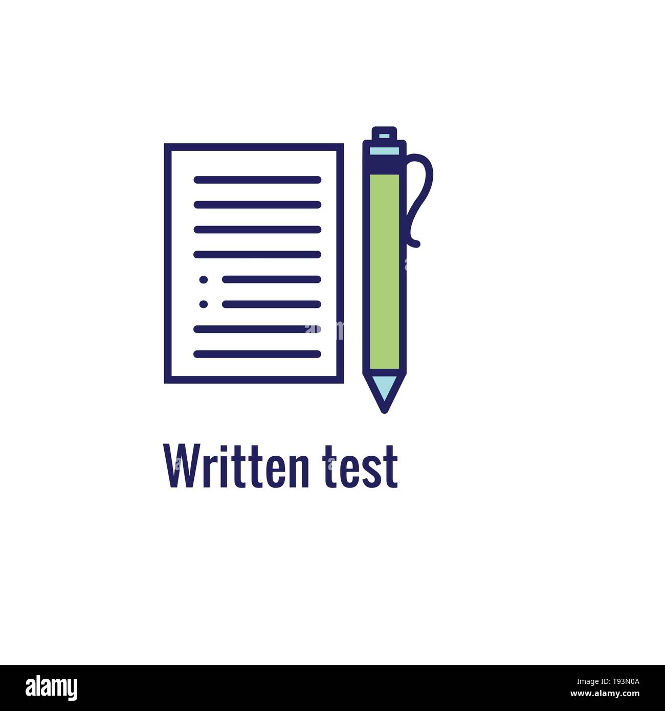 Test Pilotes & Licence Icon Set et Web bannière d'en-tête Illustration de Vecteur