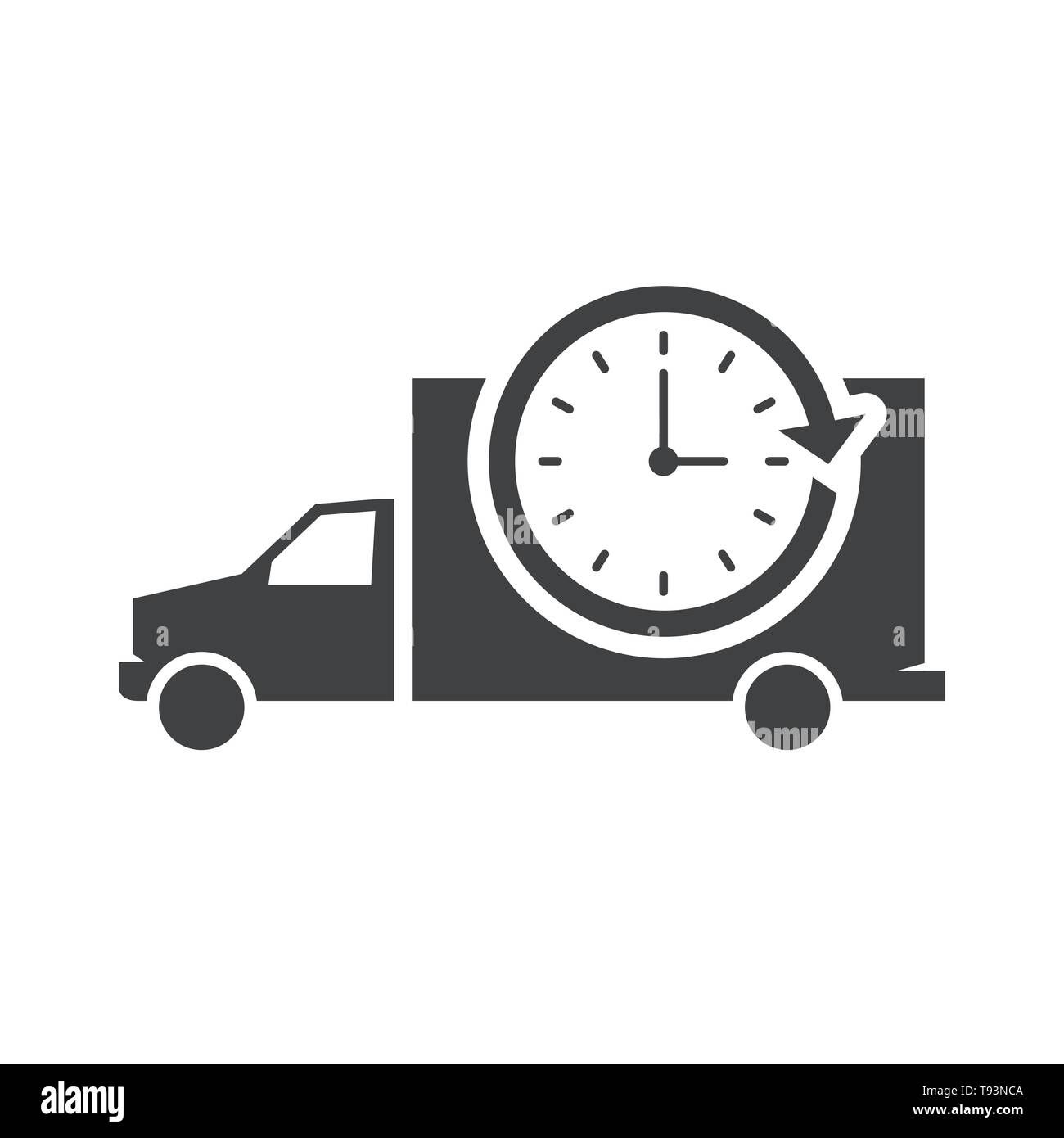 L'icône w Gestion du temps, dépêchez-vous, la date limite et à l'heure symbolique Illustration de Vecteur