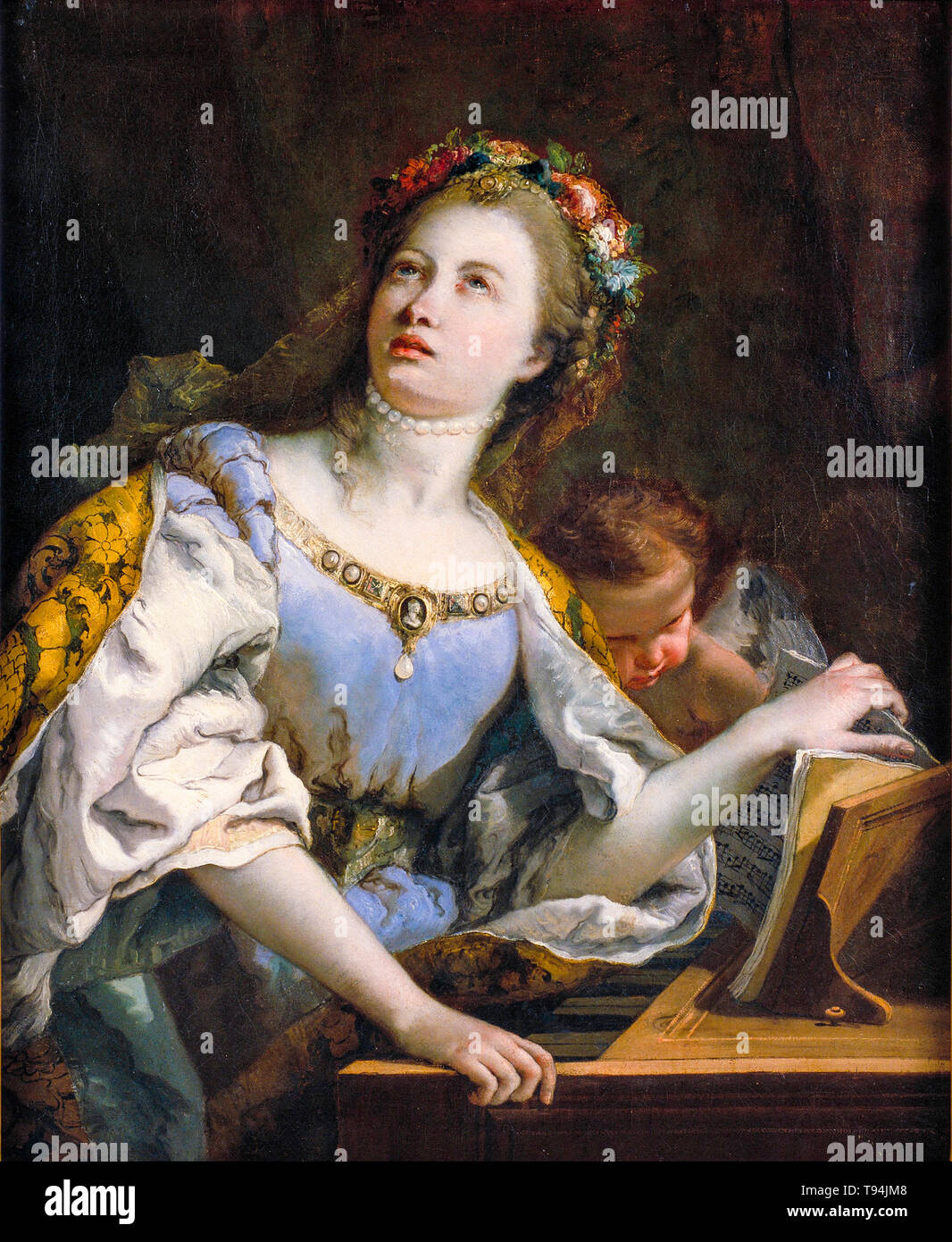 Giovanni Battista Tiepolo, Saint Cecilia, peinture, ch. 1750 Banque D'Images