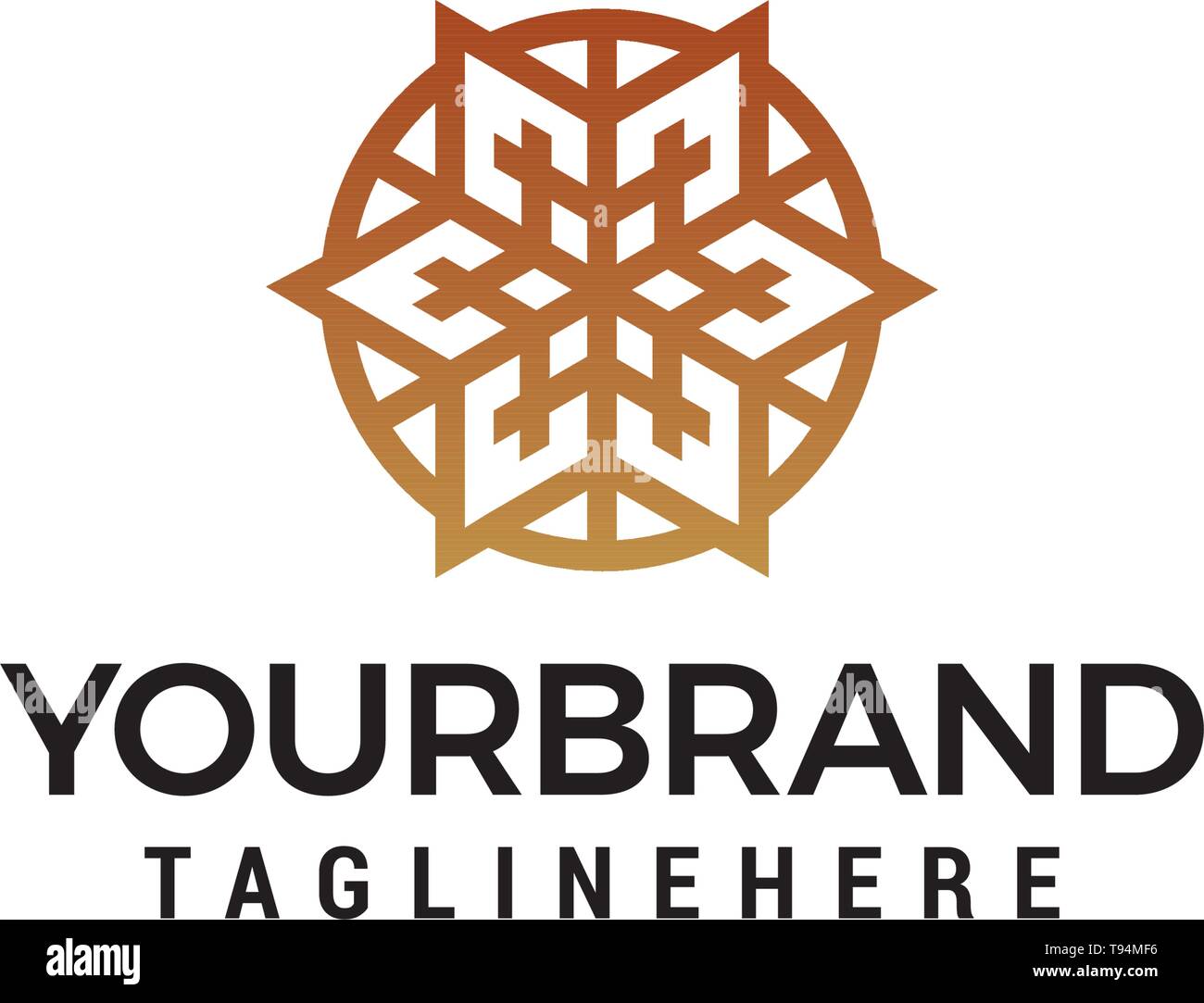 Logo design floral modèle concept. vecteur symbole abstrait en style arabe d'ornement Illustration de Vecteur