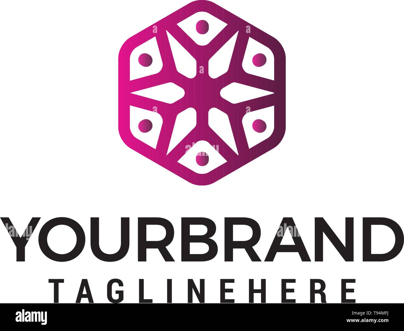 Logo design intérieur arabe modèle concept géométrique simple vecteur logo mandala Illustration de Vecteur