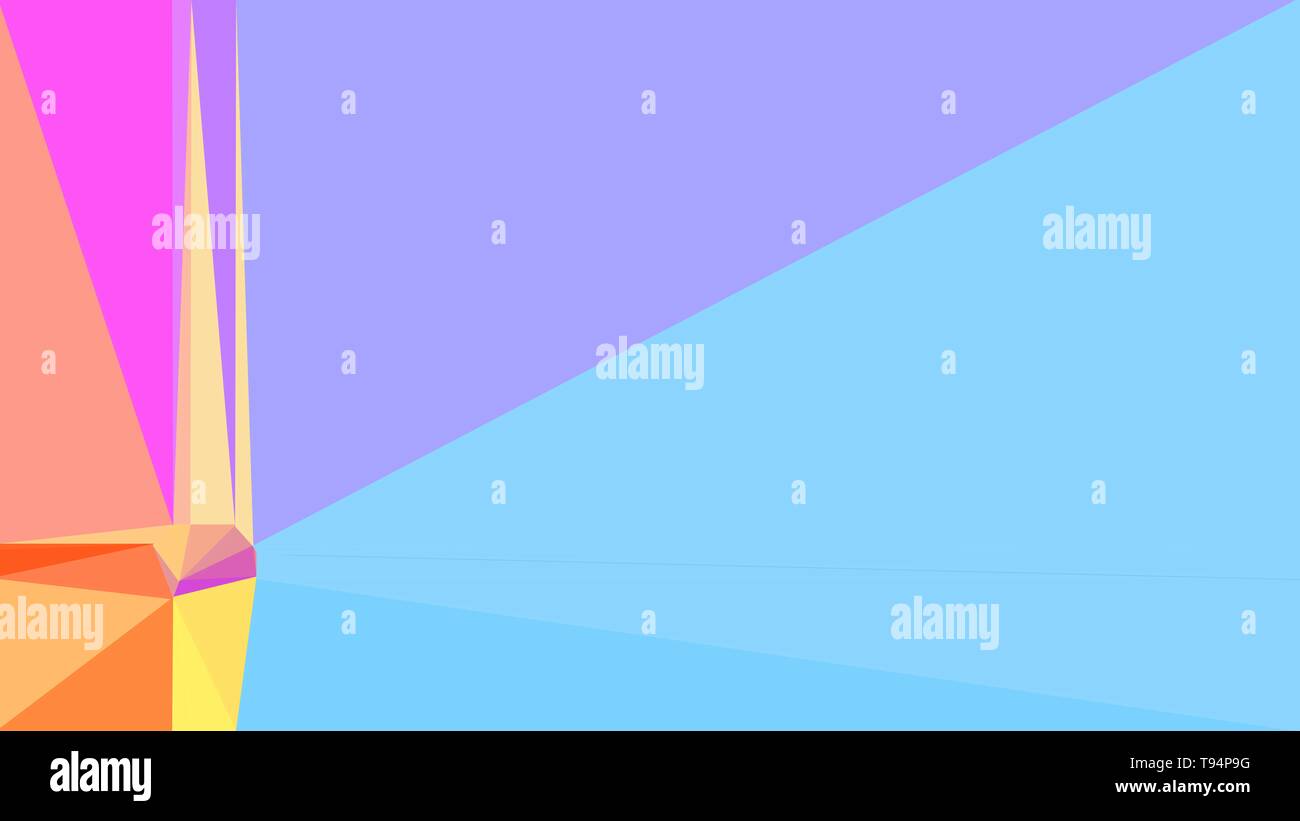 Résumé Contexte géométrique avec triangles et bleu ciel, pastel orange et violet pastel couleurs. pour poster, bannière, papier peint ou textur Banque D'Images