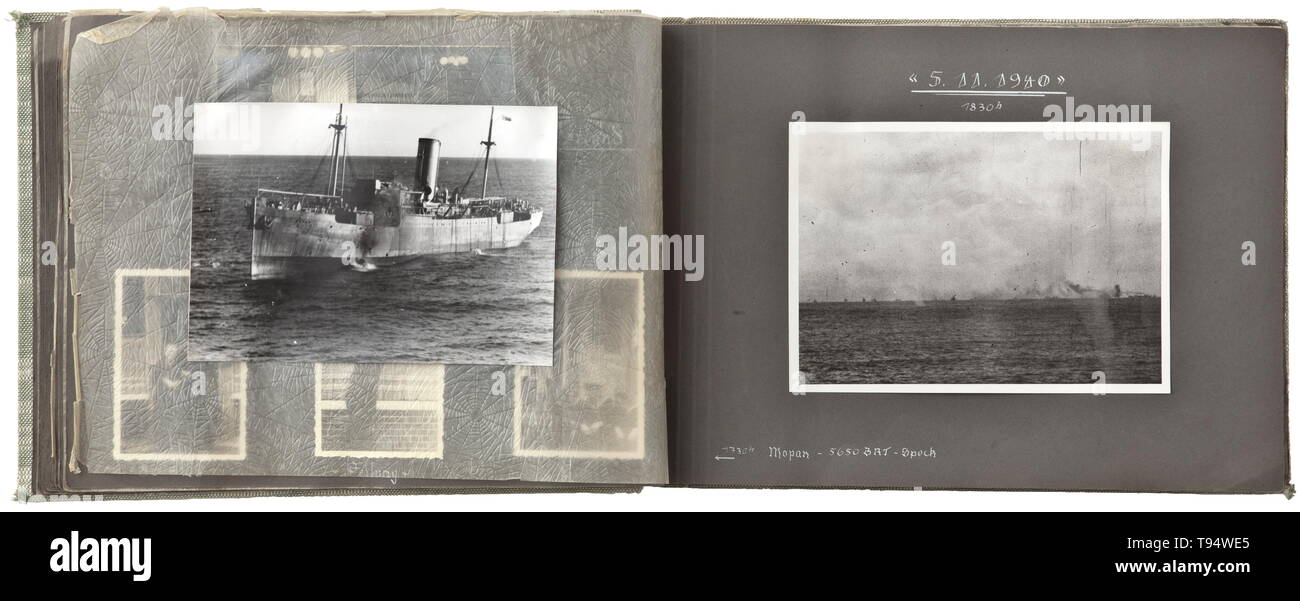 La succession de Werner Krüger, membre de l'équipage du croiseur lourd 'Admiral Scheer, les certificats d'pho 20e siècle, Editorial-Use-seulement Banque D'Images