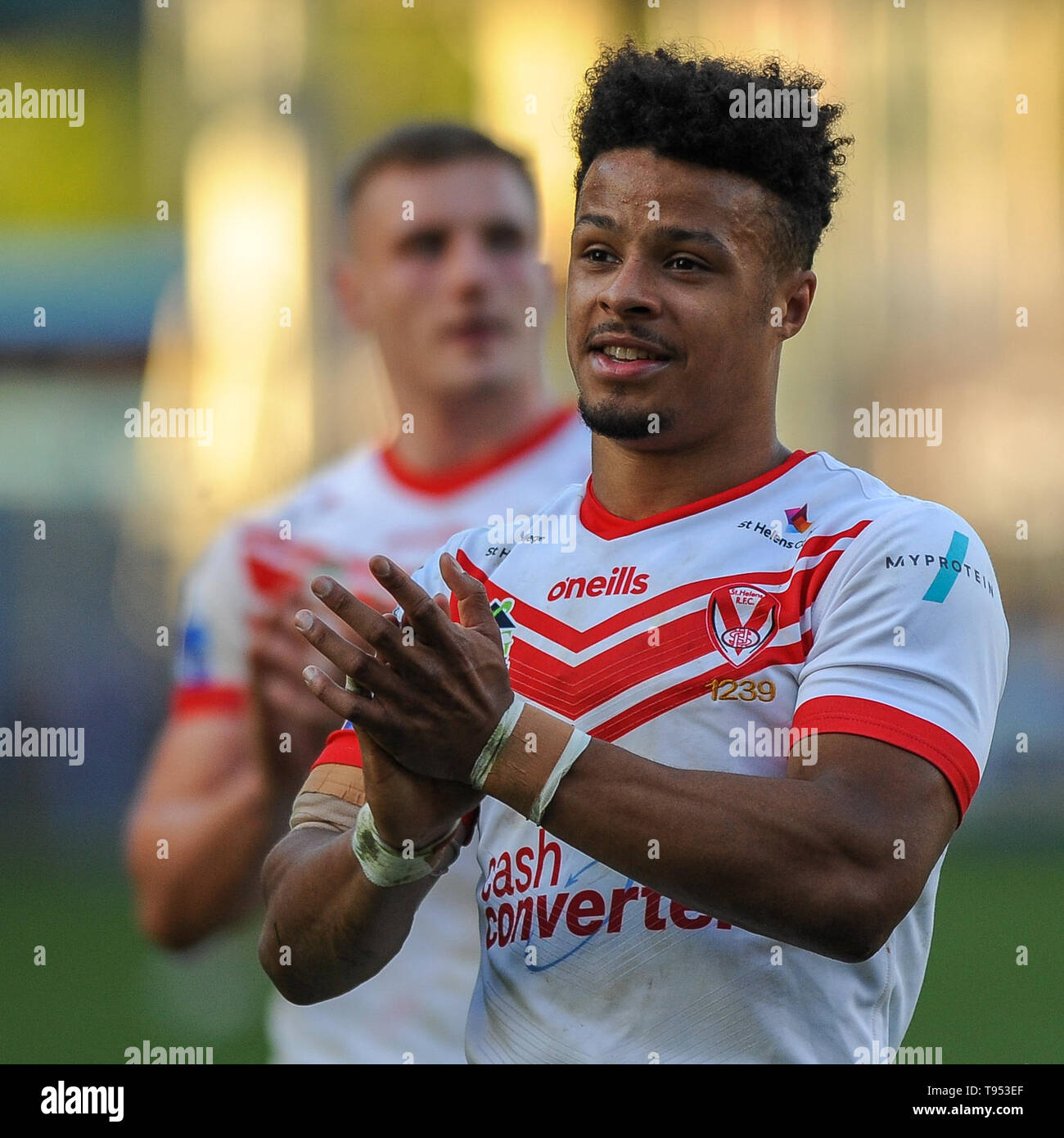 Huddersfield, UK, 2019 12 5. 12 mai 2019. John Smiths Stadium, Huddersfield, Angleterre ; Rugby League Challenge Cup de corail, Huddersfield Giants vs Saint Helens ; Regan grâce de Saint Helens. Dean Williams/RugbyPixUK Banque D'Images