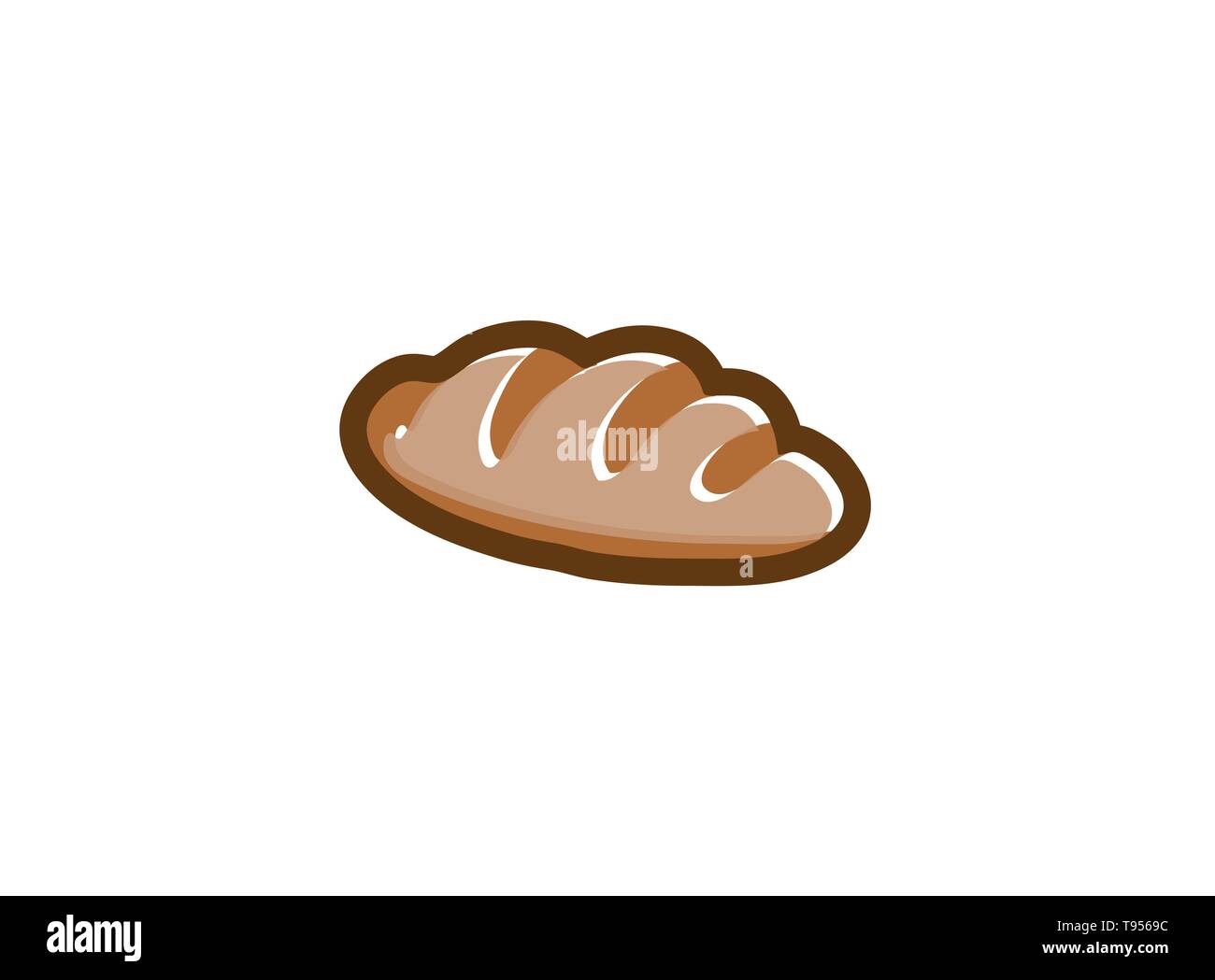 Creative pain chaud pour logo design Illustration de Vecteur