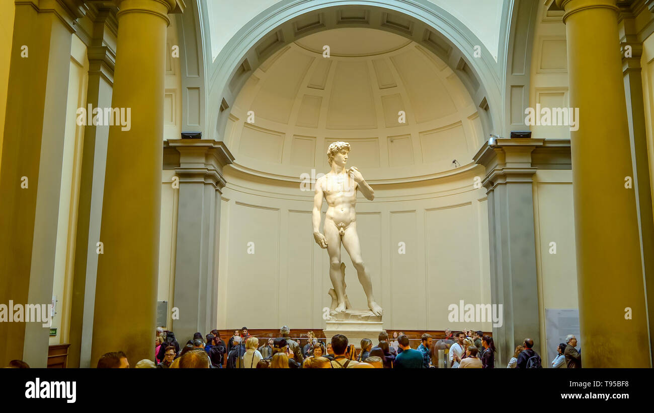 Statue de David de Michel-Ange à Florence, Italie Banque D'Images