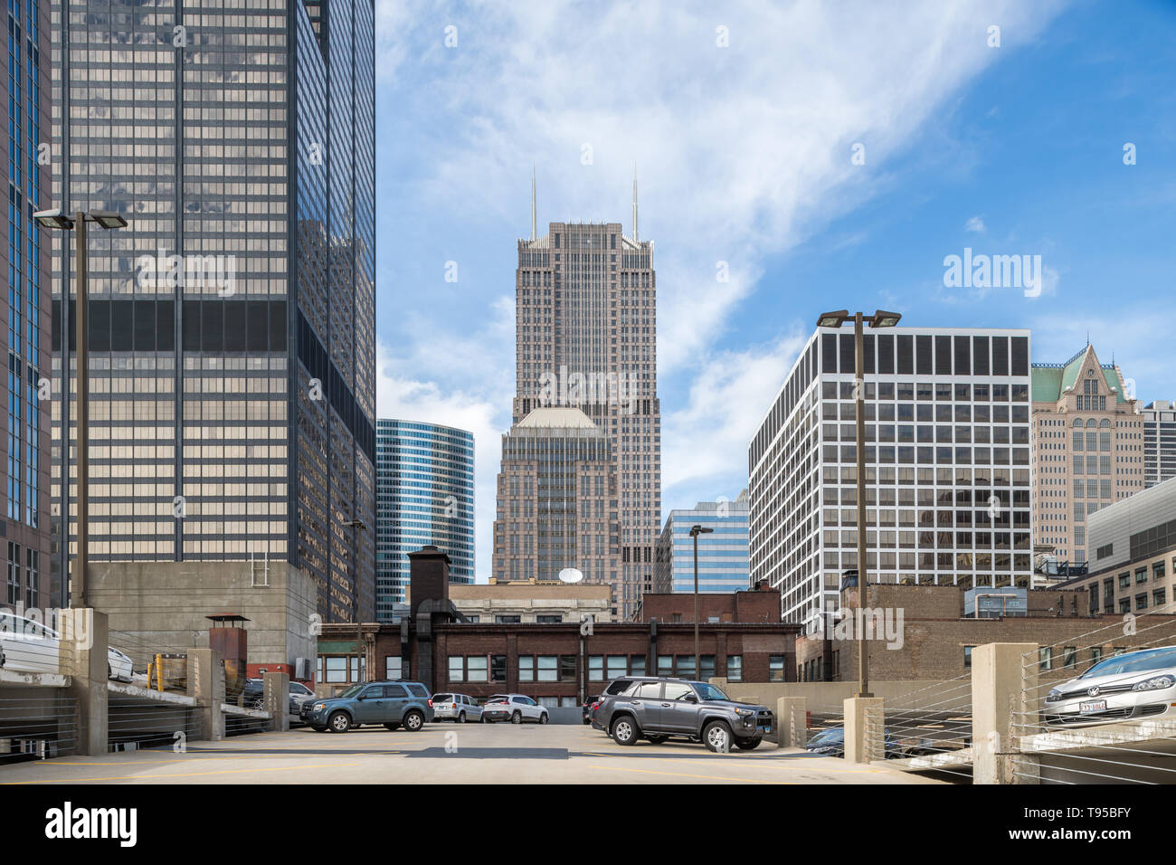 Bâtiments dans le centre-ville de Chicago Banque D'Images