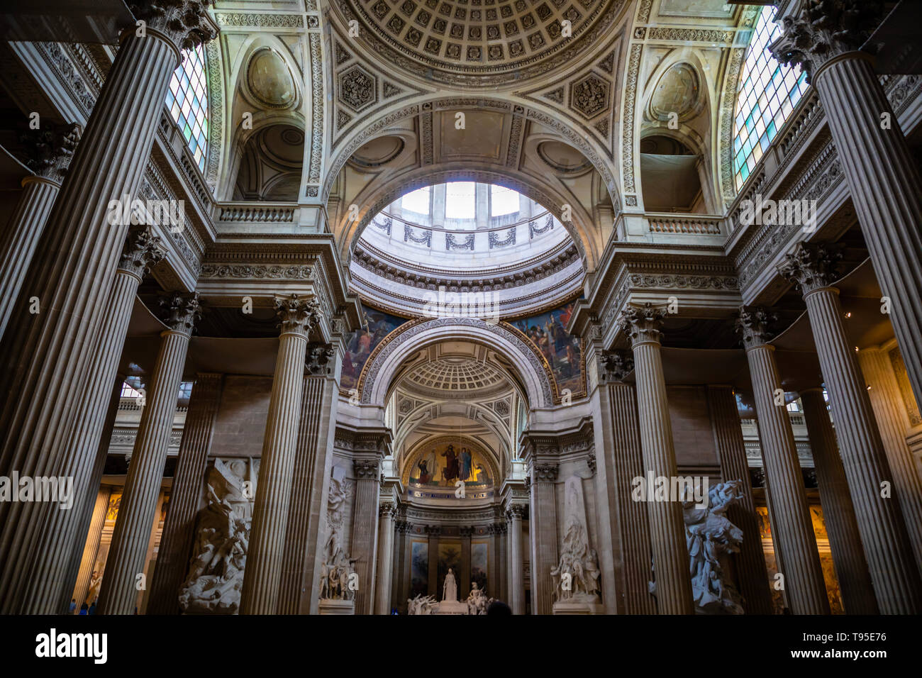 Paris, France - 24.04.2019 : Intérieur de Panthéon, dans le Quartier Latin à Paris, France Banque D'Images