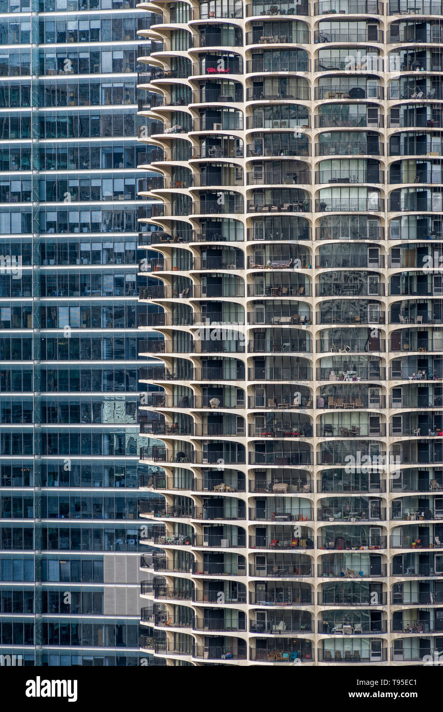 Bâtiments dans le centre-ville de Chicago Banque D'Images