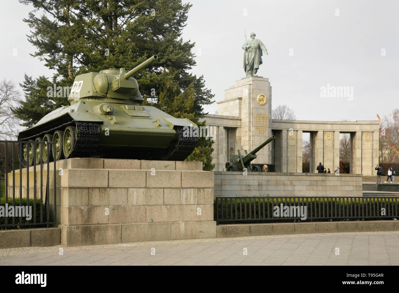 Le monument commémoratif de guerre soviétique Tiergarten, Berlin, Allemagne, qui commémore les pertes soviétiques au cours de la bataille de Berlin pendant la Seconde Guerre mondiale. Banque D'Images