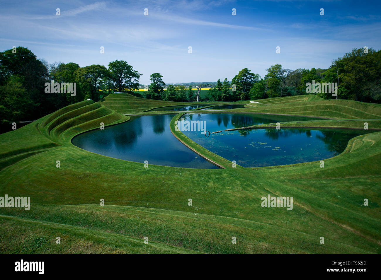 Les cellules de la vie, par Charles Jencks à Jupiter Artland. Banque D'Images