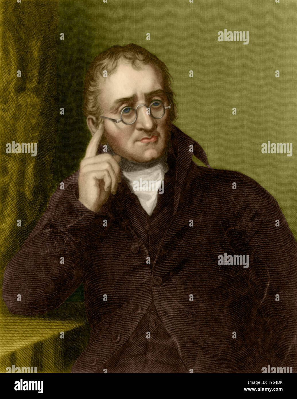 John Dalton (6 septembre 1766 - Le 27 juillet 1844) était un chimiste, physicien et météorologue. Bien qu'il est mieux connu pour son travail de pionnier dans le développement de la théorie atomique moderne il a commencé un journal météorologique en 1787 dans laquelle il a saisi plus de 200 000 observations. Banque D'Images