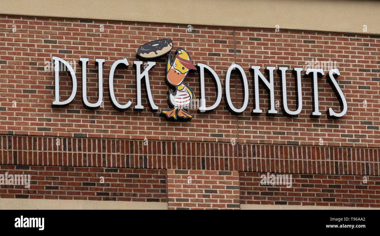 Collegeville, PA - 9 mai 2019 : Canard Donuts est une chaîne de magasins franchisés à travers les États-Unis que les offres faites sur commande, des beignes. Banque D'Images