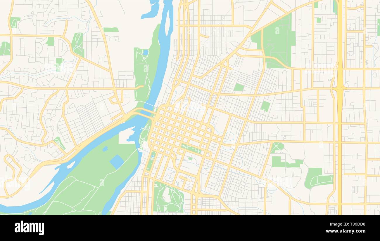 Vecteur vide site de Salem, Oregon, USA, version de route créée en couleurs web classique pour l'infographie. Illustration de Vecteur