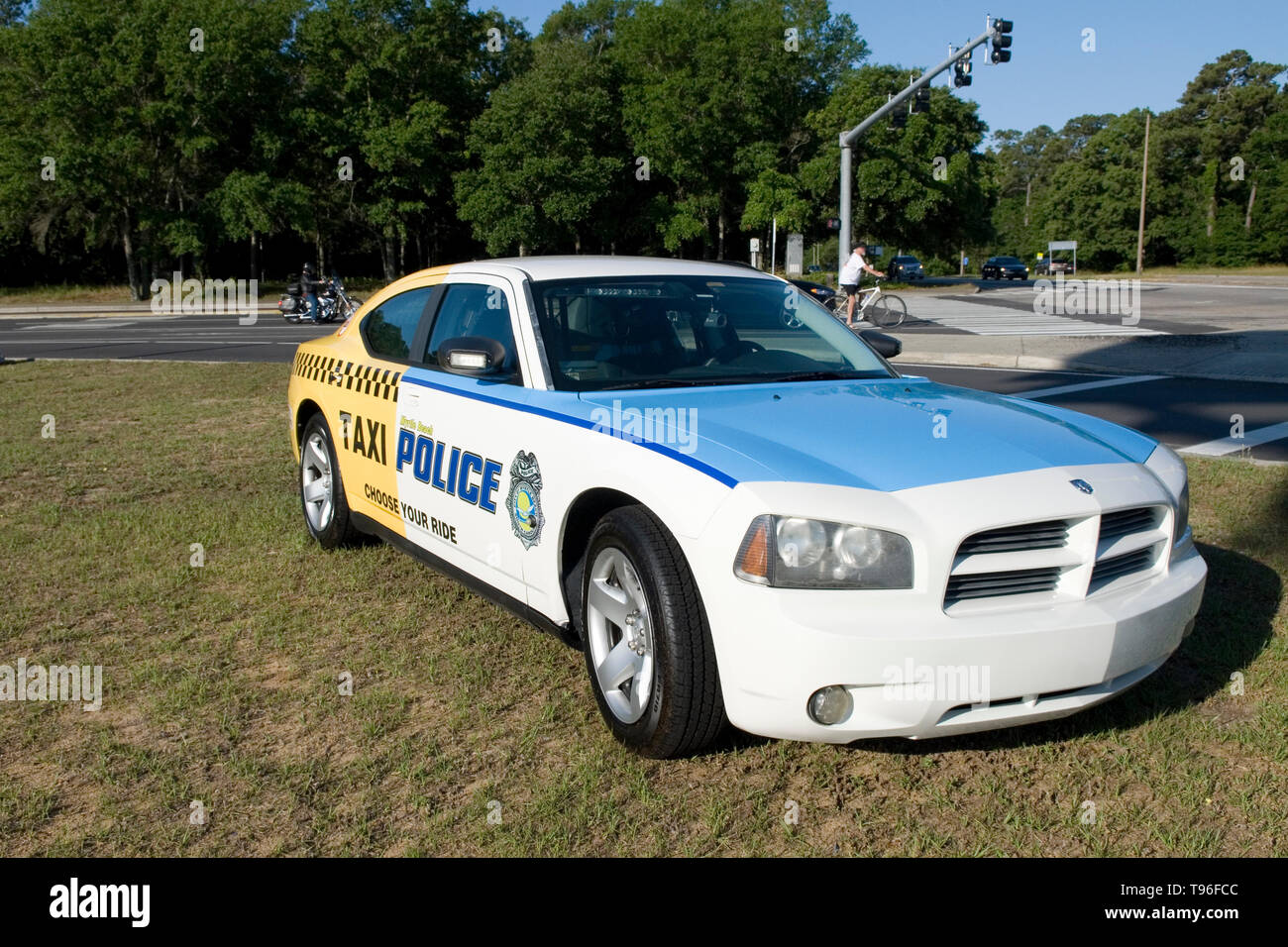 Alcool au volant voiture avertissement affichage à Myrtle Beach en Caroline du Sud USA Banque D'Images