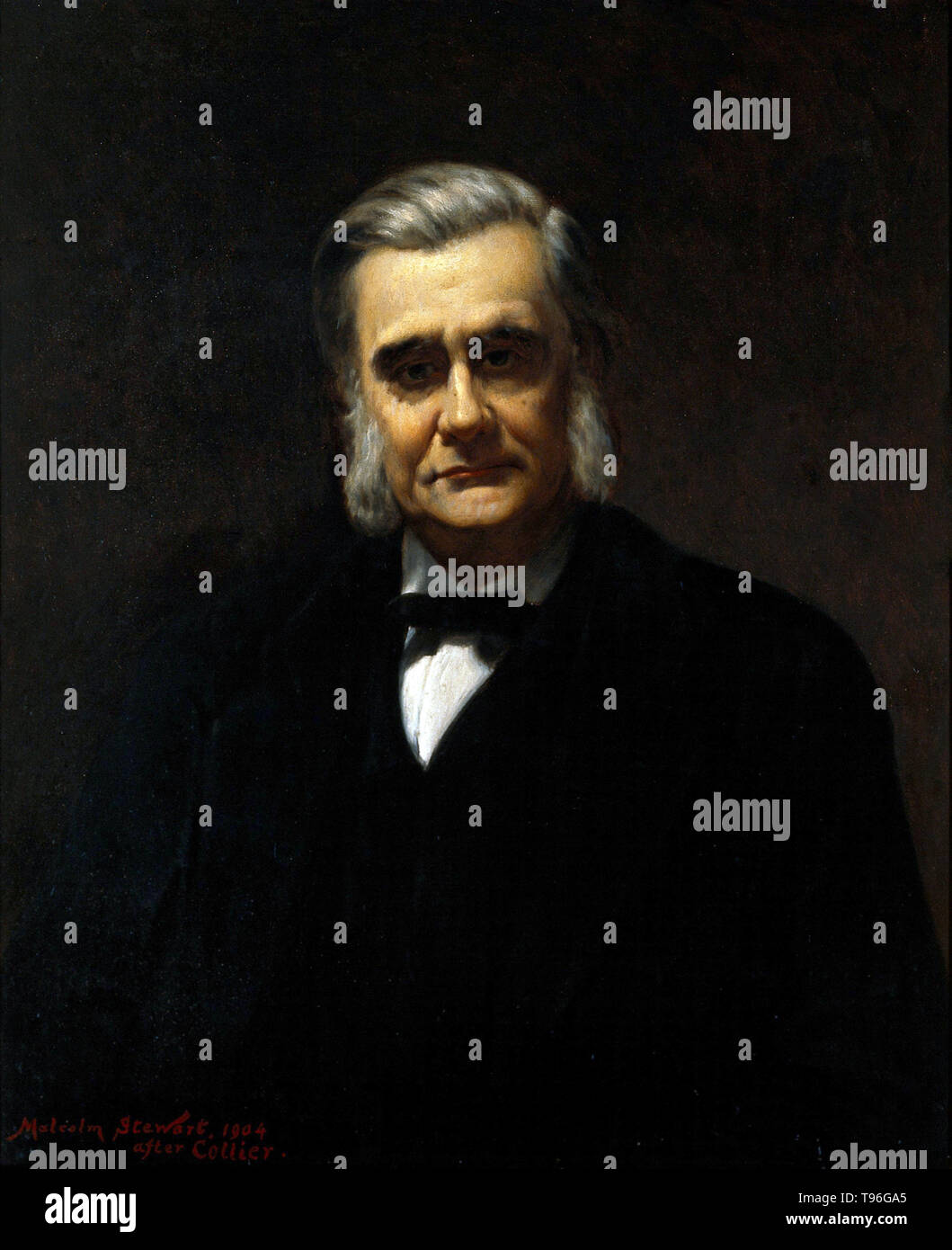 Thomas Henry Huxley (4 mai 1825 - 29 juin 1895) était un biologiste anglais, connu sous le nom de 'Darwin's' pour sa défense de Charles la théorie de l'évolution de Darwin. Huxley's célèbre 1860 Débat avec Samuel Wilberforce a été un moment clé de l'acceptation plus large de l'évolution, et dans sa propre carrière. Huxley a été lente à accepter certaines idées de Darwin, tels que l'étapisme, et était indécis quant à la sélection naturelle, mais malgré cela, il était dans son entier soutien public de Darwin. Banque D'Images