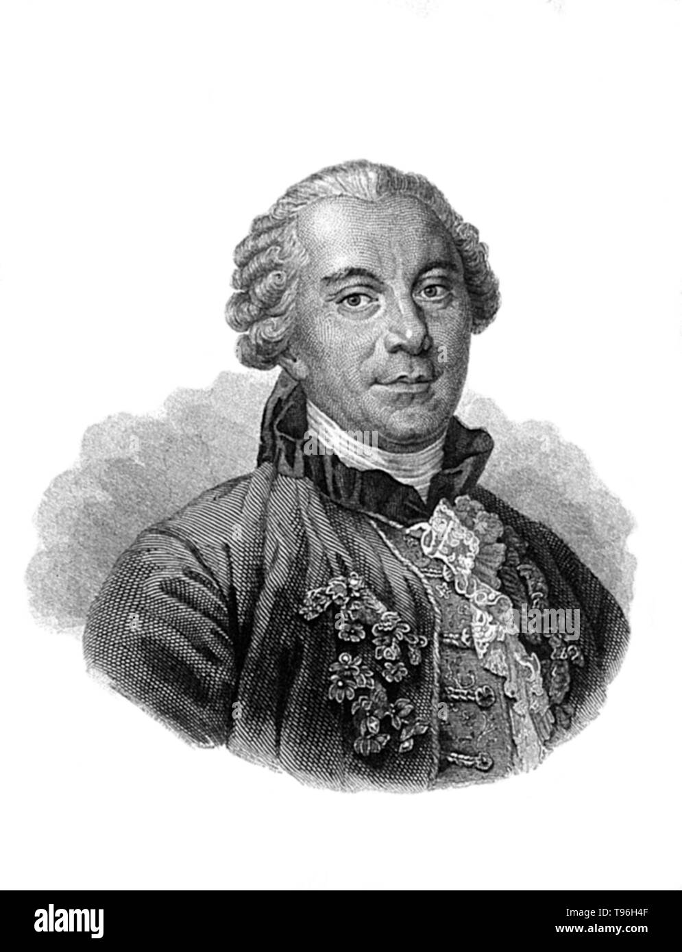 Georges Louis Leclerc, Comte de Buffon (7 septembre 1707 - 16 avril 1788) était un naturaliste français, mathématicien, cosmologiste, encyclopédique et auteur. Il incarne les changements révolutionnaires qui l'Illumination portée à l'étude de la nature. Banque D'Images