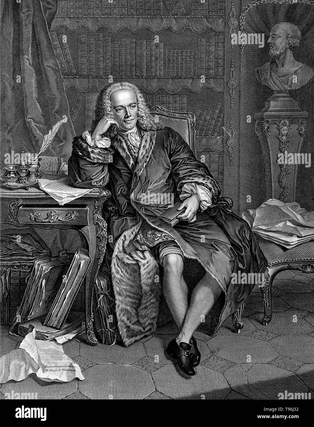 François Quesnay (Juin 4, 1694 - décembre 16, 1774) était un médecin et économiste français. Il a étudié la médecine à Paris, et devient médecin du roi Louis XV de France. À partir de la fin des années 1740 il a commencé à consacrer plus de temps à l'étude de l'économie, rassemblant autour de lui un groupe d'éminents penseurs économiques (les Physiocrates). Il a publié le "Tableau économique" (tableau économique) en 1758, qui a fourni les fondements de la pensée de l'physiocrates. Banque D'Images