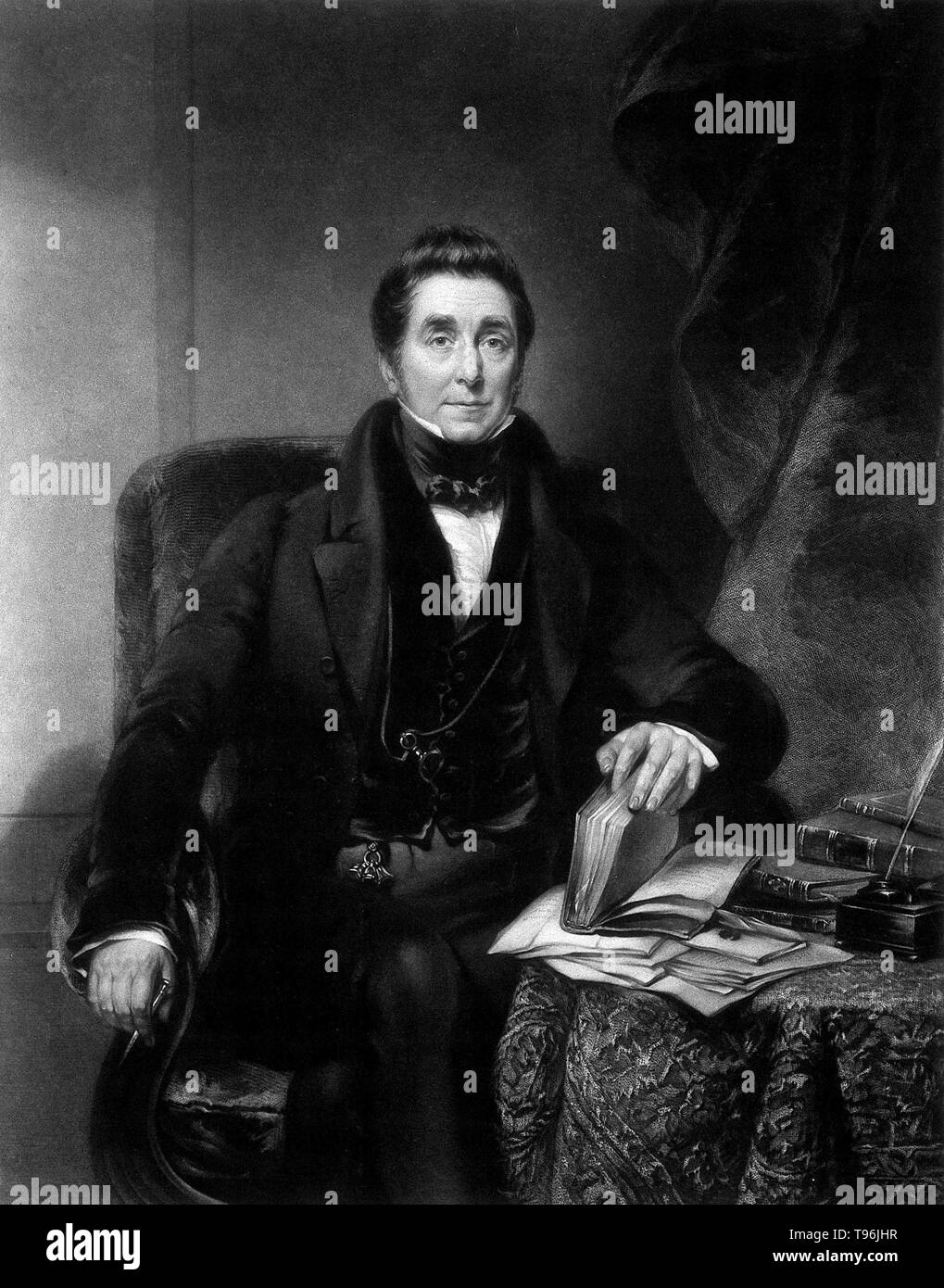 James Johnson (Février 1777 - Octobre 10, 1845) était un médecin et écrivain irlandais sur les maladies des climats tropicaux. Né en Irlande, à l'âge précoce de 15 ans, il devient apprenti à un chirurgien-apothicaire. En 1798, il déménage à Londres et réussi l'examen du chirurgien. Il a été nommé compagnon de chirurgiens sur un bâtiment de guerre. En 1800, il a pris part à une expédition à l'Egypte et, en 1803, s'embarque pour l'Inde. Banque D'Images