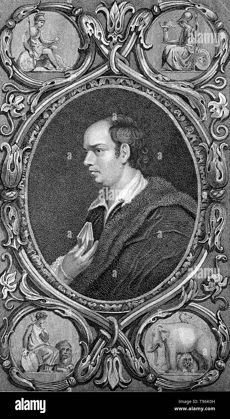 Oliver Goldsmith (9 février 1728 - 1 avril 1774) était un romancier, dramaturge et poète, qui est surtout connu pour son roman Le vicaire de Wakefield (1766), son poème pastoral du village fantôme (1770), et ses pièces le Good-Natur'd Man (1768) et elle Stoops to Conquer (1771, pour la première fois en 1773). Il est pensé pour avoir écrit le conte d'enfants classique l'histoire de Little Goody Two-Shoes (1765). En 1744 Goldsmith est allé jusqu'à Trinity College, Dublin. Banque D'Images