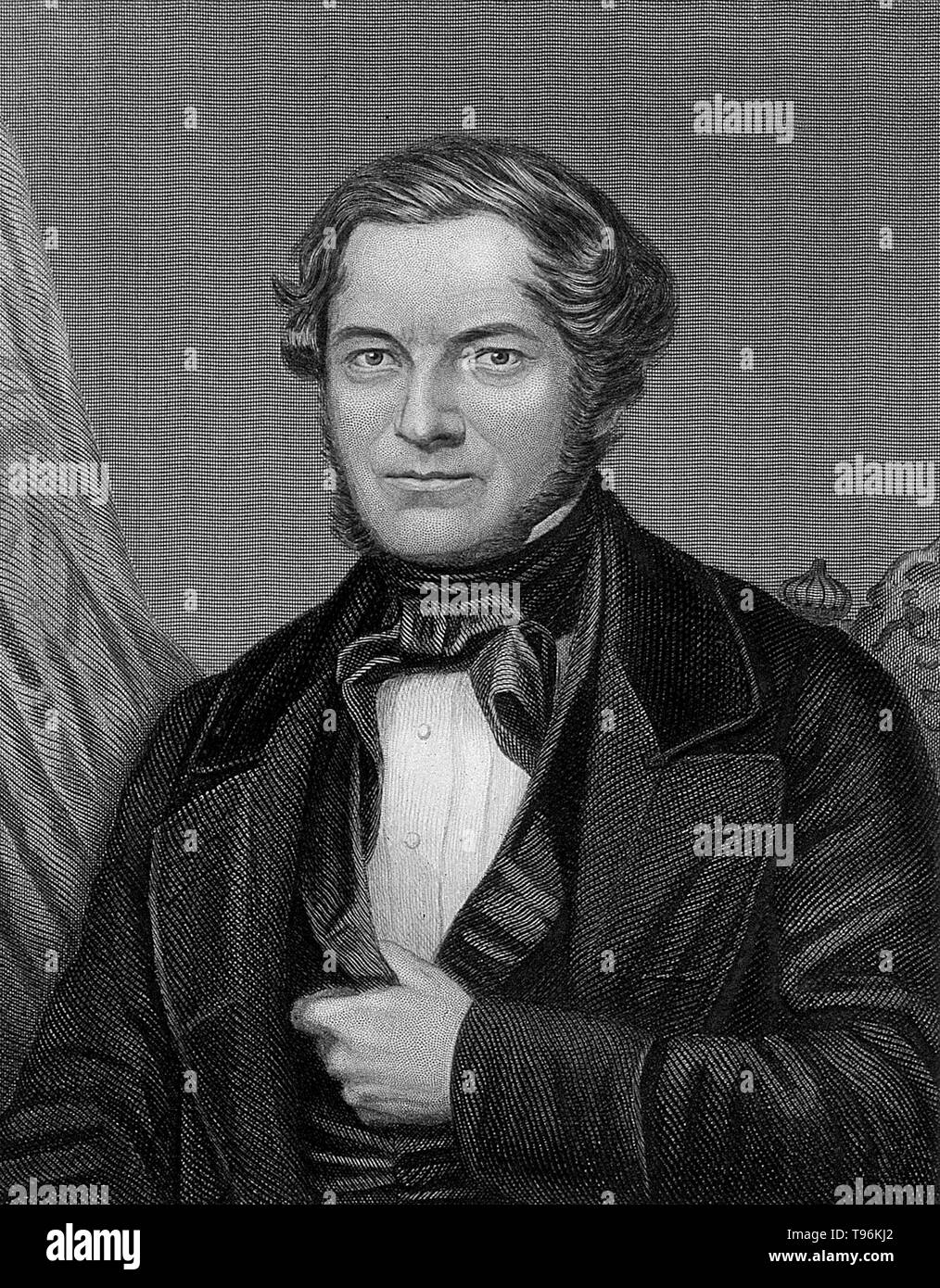 Robert Wilhelm Bunsen Eberhard (30 mars 1811 - 16 Augus, 1899) est un chimiste allemand. Il enquête sur les éléments chauffants de spectres d'émission, et a découvert le césium (en 1860) et de rubidium (en 1861) avec le physicien Gustav Kirchhoff. Bunsen mis au point plusieurs méthodes d'analyse de gaz, a été un pionnier de la photochimie, et n premiers travaux dans le domaine de l'organoarsenic la chimie. Banque D'Images